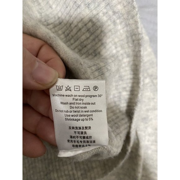 Designers Remix Women’s Cowl Neck Sweater Balloon Sleeve Ivory Wool Blend Sz Xs - Picture 9 of 10